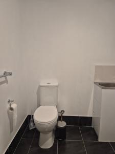 a bathroom with a white toilet and a sink at Convenient Getaway Home in Strathpine in Strathpine +15 photos