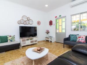 a living room with a couch and a tv at Paço no Monte by Stay ici in Montargil