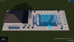 a rendering of a house with a swimming pool at Yellowstone Springs Resort in Island Park