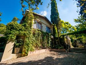 an ivycovered house with a door and a tree at Shepherd's Corner Guest House - Tranquil Boutique Stay in Bryanston in Johannesburg