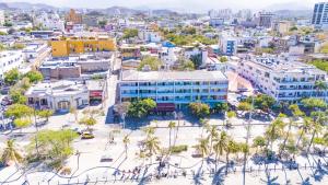 an aerial view of the city of managua at Panamerican Hostel in Santa Marta