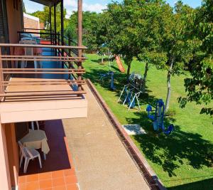 a view of a playground with a slide at Natural Agave in Termas del Daymán