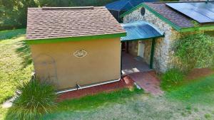 an overhead view of a small building with a door at The Nest in Gainesville