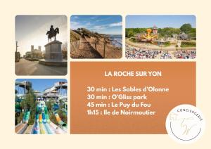 a collage of pictures of a water park at Charmant Appartement Moderne B in La Roche-sur-Yon