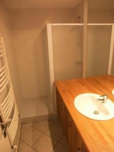 a bathroom with a sink and a shower at Résidence Marmottes Ii - 3 pièces 6 personnes MAE-2780 in Orcières