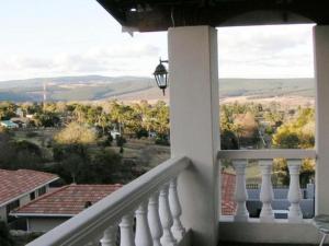 a view from the balcony of a house at Sunrise Guesthouse in Greytown