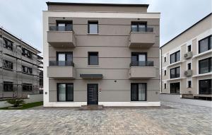 an apartment building with a door in front of it at Lovely Apartment In Rovinj in Rovinj
