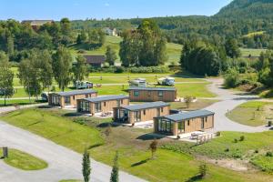an aerial view of a house with a driveway at First Camp Lunde - Telemark in Lunde
