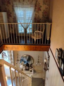 an overhead view of a staircase in a house at Aria di Campagna in Lodi