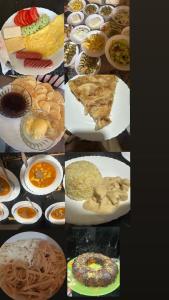 a collage of pictures of different plates of food at Guesthouse Zhari in Theth +10 photos