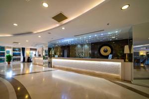 a lobby of a hotel with a reception desk at Seamelia Beach Resort Hotel & Spa Ultra All Inclusive in Side +55 photos