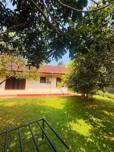 a house with a fence in a yard at Hiru Villa in Bentota +10 photos