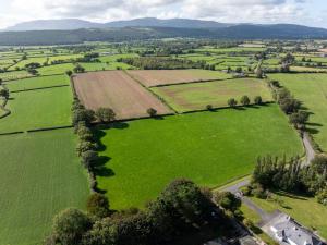 an aerial view of a green field with trees at Ballyneill Farmhouse in Carrick-on-Suir +6 photos