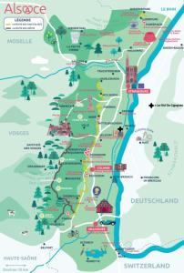a map of austria with attractions at Le Nid de Cigognes, Jardin, piscine & cinéma 20 min Europa-Park in Witternheim
