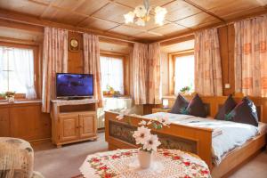 TV a/nebo společenská místnost v ubytování Ferienhaus Wechner