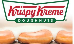 a box of krispy kreme doughnuts at Arbors at Island Landing Hotel & Suites in Pigeon Forge