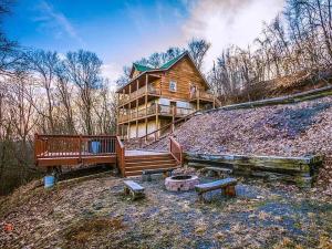 a large house on the side of a hill at Haven View Retreat in White Haven