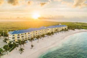 an aerial view of the resort on the beach at The Reef Beach Resort, East End, Grand Cayman in Sand Bluff