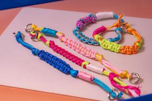 a group of colorful beaded bracelets on a table at THE BASEMENT HOTEL OsakaHonmachi in Osaka +79 photos