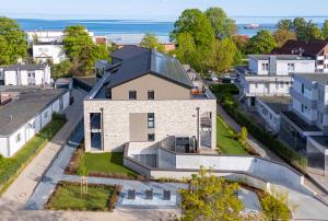 an aerial view of a house at Lütt Mööv - Seestraße 8 4 in Kellenhusen