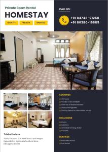 a collage of pictures of a room with a homeay website at Trisha Heritage in Dibrugarh