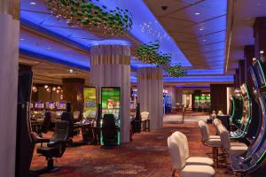 a casino with a bunch of slot machines at Rocks Hotel & Casino in Kyrenia