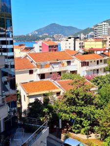 a group of buildings with orange roofs in a city at Miris Mora in Rafailovici