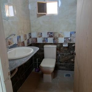 a bathroom with a toilet and a sink at Asilah kato nubian guest house in Aswan +81 photos
