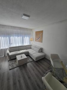 a living room with a couch and a table at Apartman Central Lux in Banja Luka