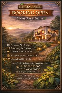 a flyer for a bookopening event in front of a house at Eettickal Homes in Ūdumbanshola
