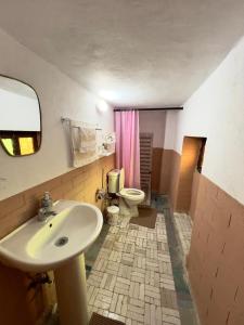 a bathroom with a sink and a toilet at Dar Jnan EL Sbil in Fez +79 photos