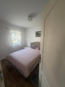 a bedroom with a bed and a window at Sasovici farmstay in Magazini