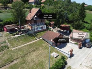 an overhead view of a house with a building at House 33 in Stari Slankamen