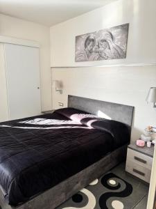 a bedroom with a large bed and a painting on the wall at Full casa 1 in Cosenza