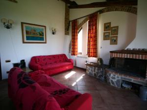 A seating area at Farmhouse in Asciano with Pool and Countryside