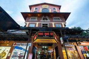 a building with a sign in front of a store at GaasBaasCompany, Thamel, Kathmandu in Kathmandu