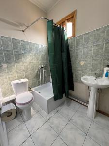 a bathroom with a toilet and a sink at BUKHARA Air Hostel in Bukhara