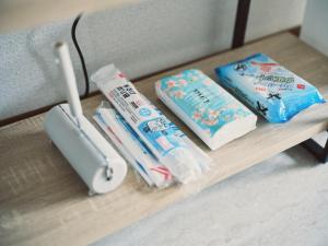 a table with a toothbrush and toothpaste on it at vetta kumamoto suizenji2 308 in Kumamoto