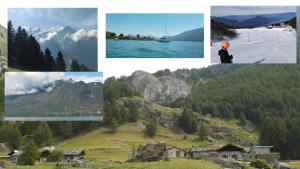 a collage of pictures of houses and mountains at Chez Sophie, au calme, climatisé, proche d'Aix-les-bains in Grésy-sur-Aix