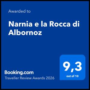 a screenshot of a cell phone with the textania and la rosa clump at Narnia e la Rocca di Albornoz in Narni