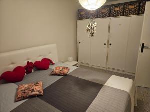 a bedroom with two beds with stuffed animals on it at Olé in Zlatá Olešnice +23 photos