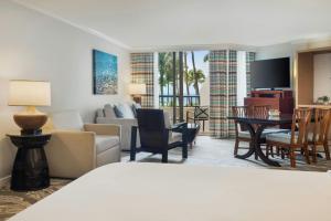 a living room with a couch and a table at Marriott's Maui Ocean Club - Molokai, Maui & Lanai Towers in Lahaina