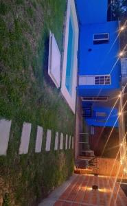 a building with a window and a wall with grass at Cande in Parana +4 photos