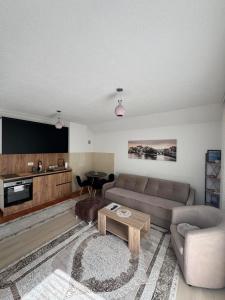 a living room with a couch and a table at Apartment Mountain Paradise Plav in Plav