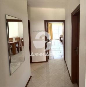 a view of the hallway from the living room of a apartment at Dimi's Bay View Villas in Kosharitsa
