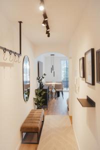 a living room with a couch and a table at Schwarzwald Loft Bergblick in St. Blasien