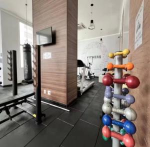 a gym with a bunch of abacusuments at Metropolitan Mall in Goiânia