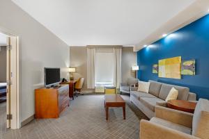 a living room with a couch and a tv at Comfort Inn West Monroe near Sports & Events Center in West Monroe