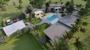 an aerial view of a house with a swimming pool at Filou Villas in Ko Chang