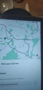 a computer screen with a map on it at Apartment in Gungahlin